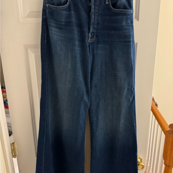 MOTHER Blue Flare Wide Leg Jeans - Picture 5 of 7